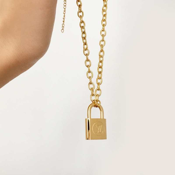 LV lock necklaces