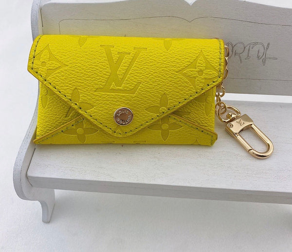Colorful LV key chain wallets