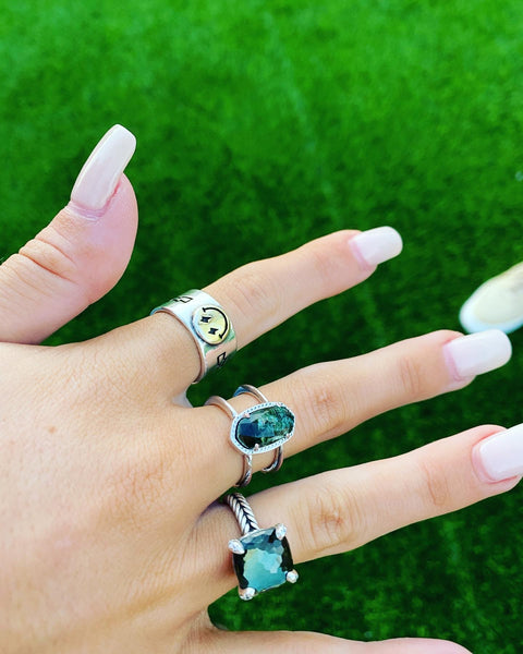 Mixed Metal Smiley Ring