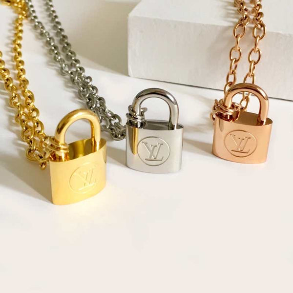LV lock necklaces