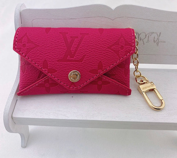 Colorful LV key chain wallets