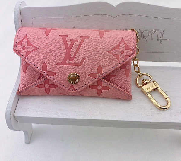 Colorful LV key chain wallets