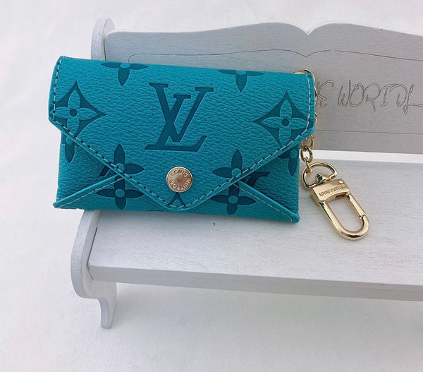 Colorful LV key chain wallets