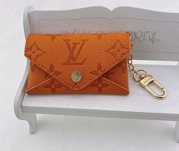 Colorful LV key chain wallets
